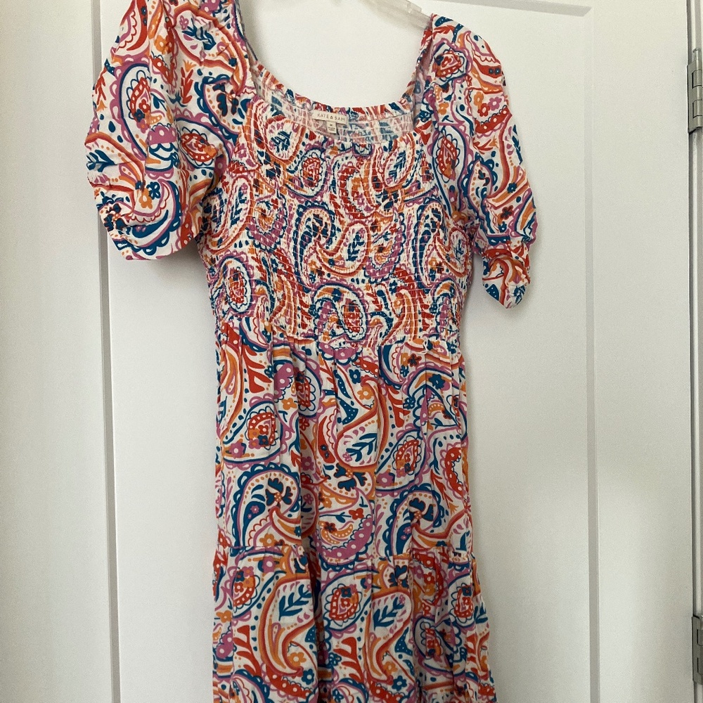 Women’s Medium Colorful Print Midi Dress